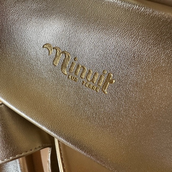 Minuit sur Terre size 8 vegan gold Carmellia sandals - Picture 7 of 11